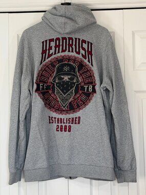 Headrush Heather Grey Zip-Up Hoodie